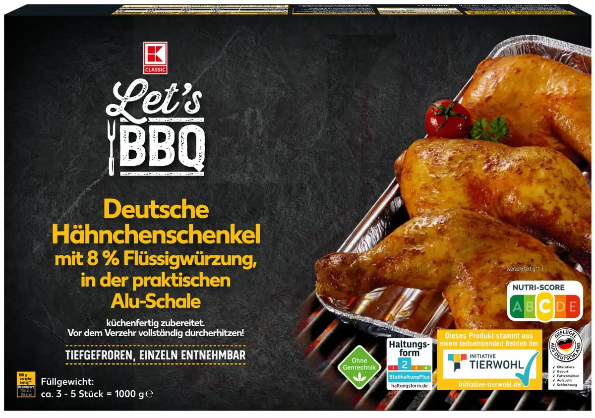 Bild 1 von K-CLASSIC Dtsch. Hähnchenschenkel, 1-kg-Packg.