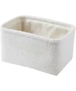 Kleiner Aufbewahrungskorb Teddyfell, creme