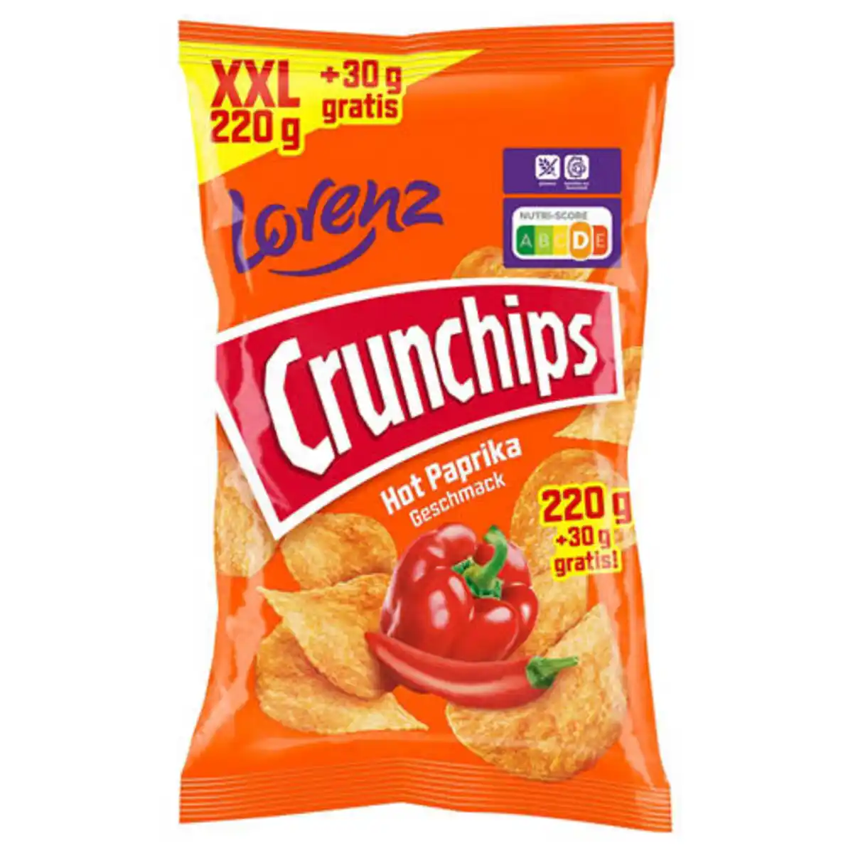 Bild 1 von LORENZ Crunchips XXL 250 g, Hot Paprika
