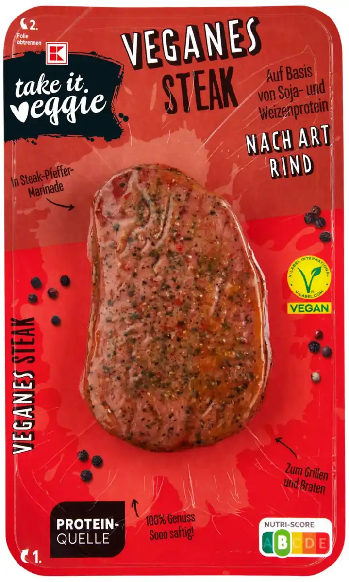 Bild 1 von K-TAKE IT VEGGIE Veganes Steak, 160-g-Packg.