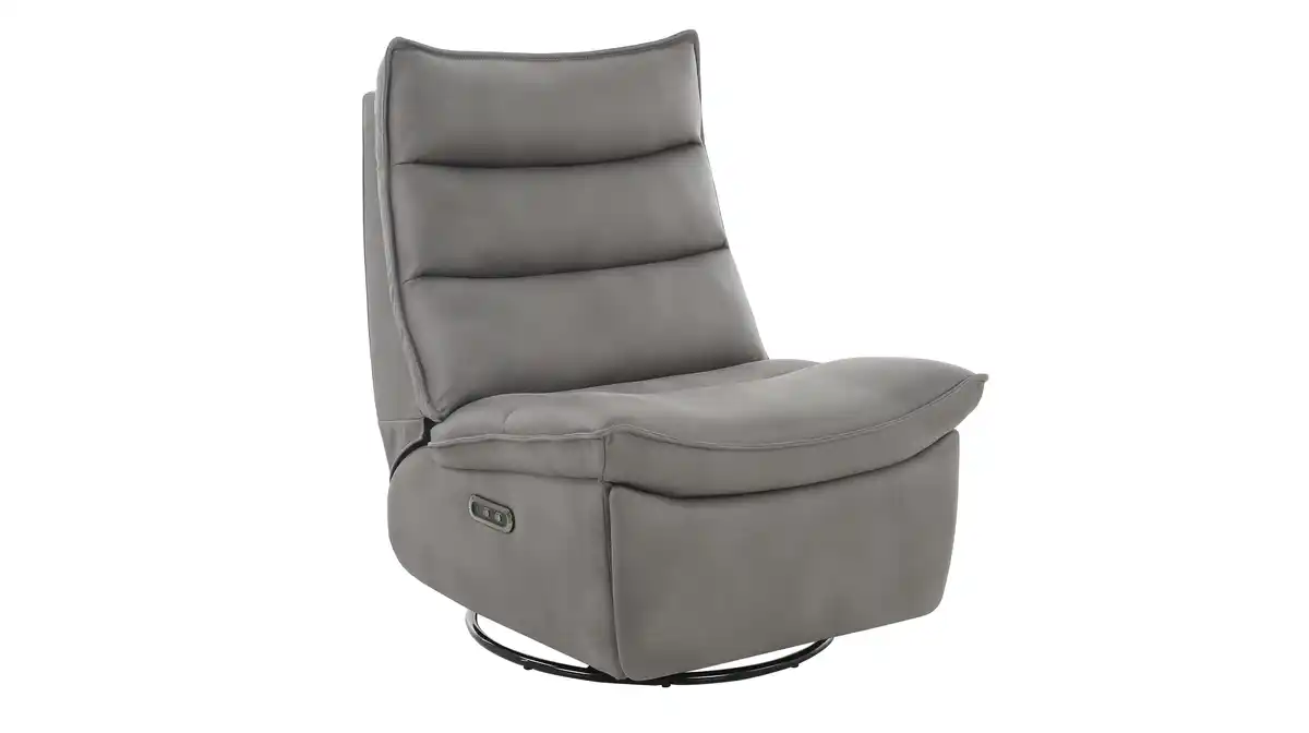 Bild 1 von Fernsehsessel Microfaser grau mit Motor und Relaxfunktion - ELROY