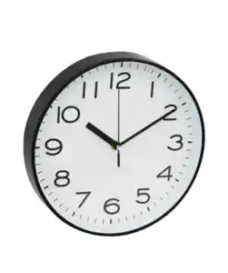 Wanduhr, schwarz
