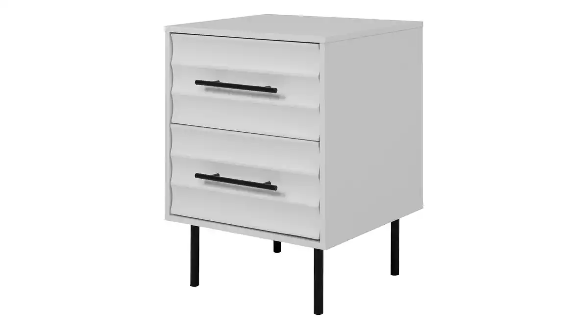 Bild 1 von Nachttisch weiß 40 x 39 cm mit Schubladen - FALUN