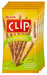 ÜLKER Clip Sesam- oder Pizza-Sticks, 4 x 50-g-Packg.