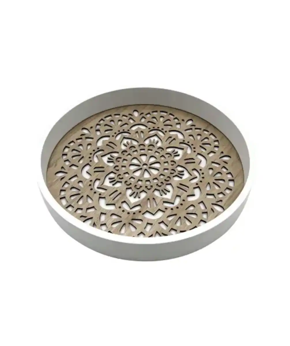Bild 1 von Dekotablett Ornamente, natur/weiß