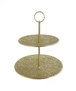 Goldfarbene Deko-Etagere, gold