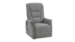 Fernsehsessel grau Webstoff mit Motor und Aufstehhilfe - PARMA
