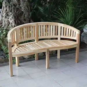 Teak-Bank „Banana“ unbehandelt