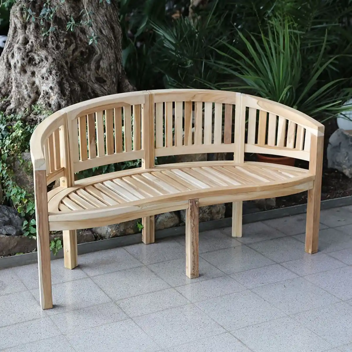 Bild 1 von Teak-Bank „Banana“ unbehandelt