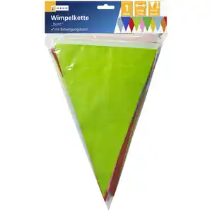 Wimpelkette 10 m bunt