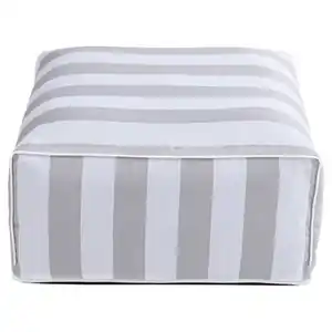 BELAVI Aufblasbarer Sitzpouf, Streifen Greige