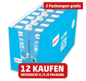 MILPRIMA Haltbare fettarme Milch