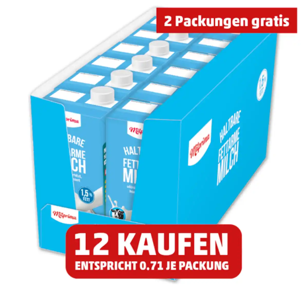 Bild 1 von MILPRIMA Haltbare fettarme Milch