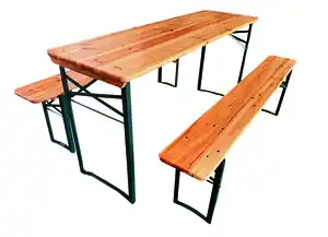 Bierzeltgarnitur Holz und Metall