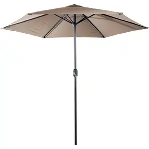 Sonnenschirm Ø 2,5 m taupe mit Kurbel - B-Ware