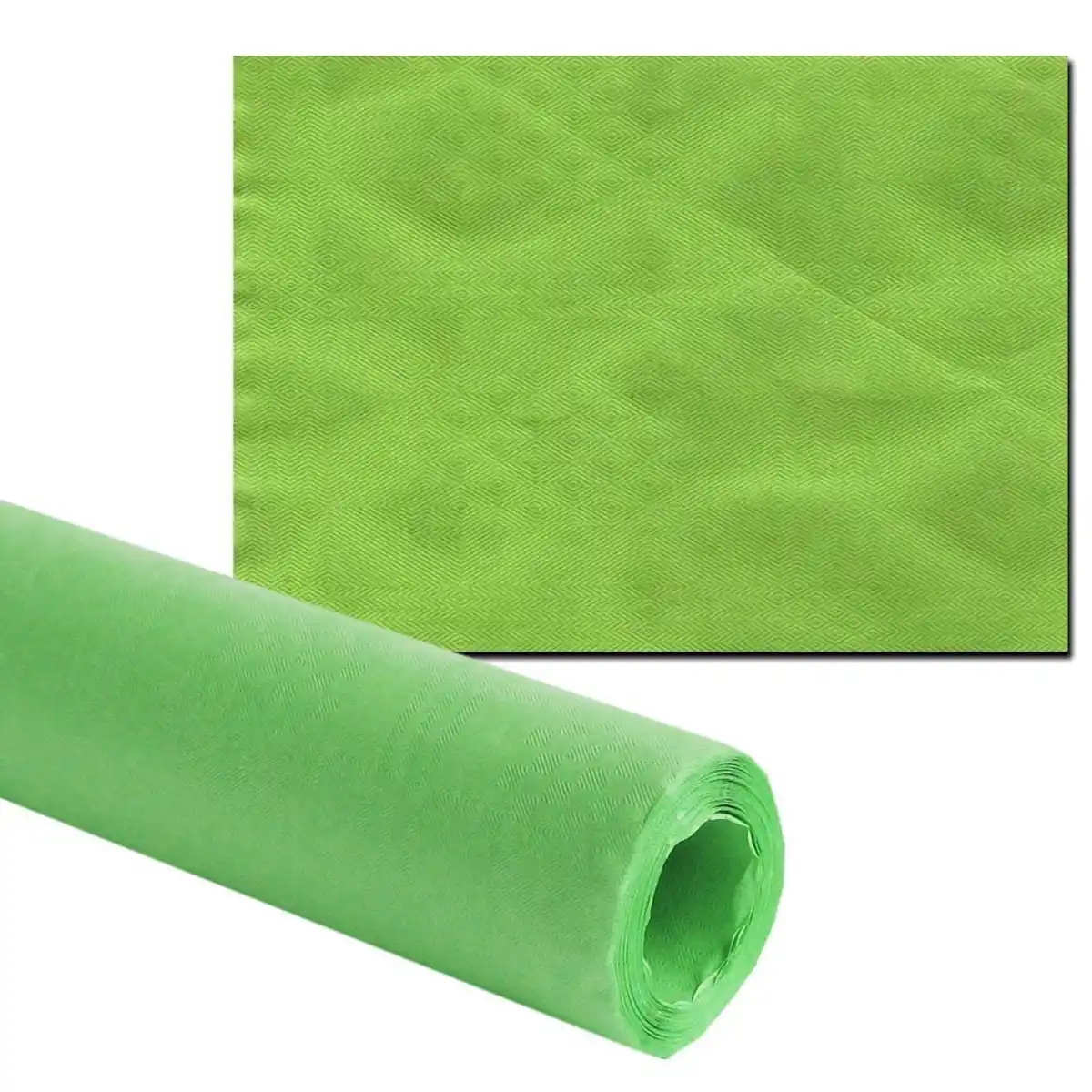 Bild 1 von Papiertischdecke mit Damastprägung 8 x 1 m maigrün