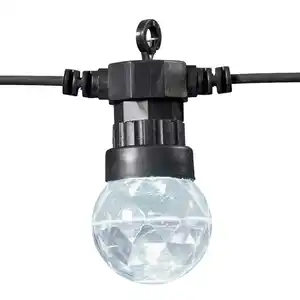 Disco Lichterkette 9,5 m mit 10 Kugeln aus Kunststoff
