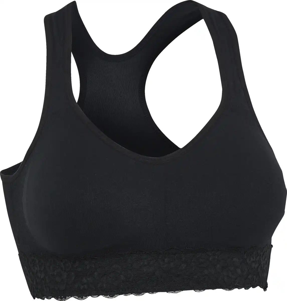 Bild 1 von IDEENWELT Soft-Bustier mit Spitze schwarz Gr. L