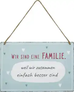 IDEENWELT Dekoschild Wir sind eine Familie