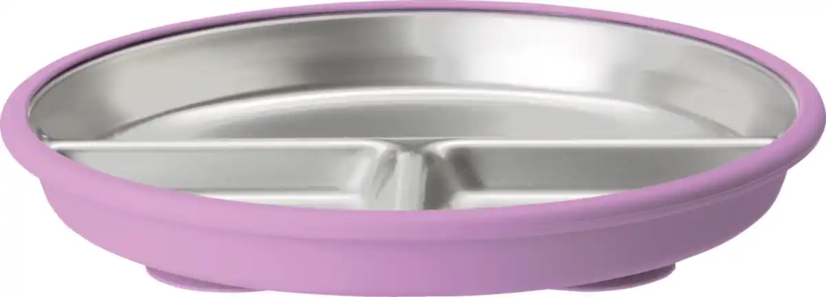Bild 2 von IDEENWELT Edelstahlteller mit Saugnapf lila