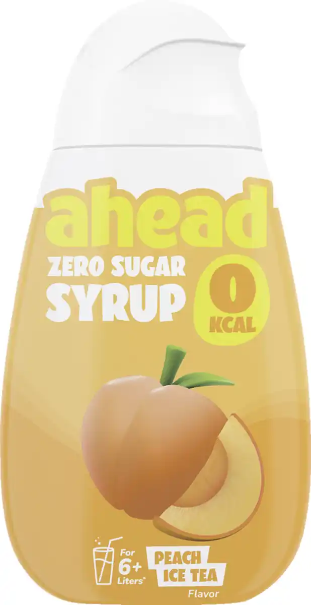 Bild 1 von ahead Zero Sugar Syrup Peach Ice Tea, 48 ml