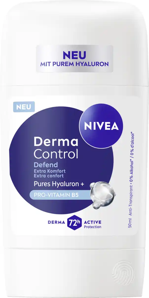 Bild 1 von NIVEA Derma Control Defend Anti-Transpirant Stick, 50 ml