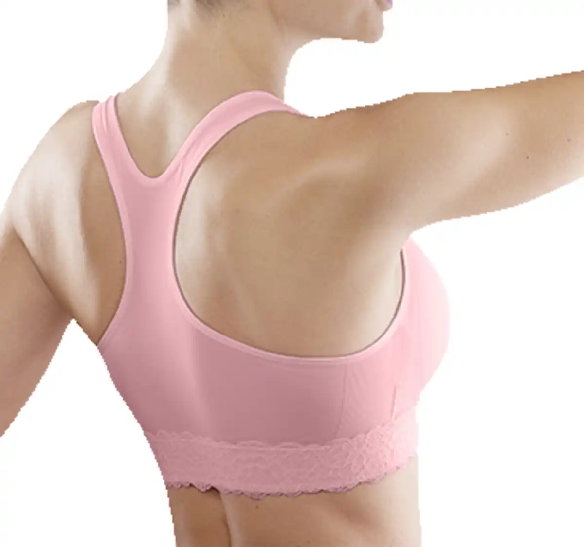 Bild 2 von IDEENWELT Soft-Bustier mit Spitze rosa Gr. XL