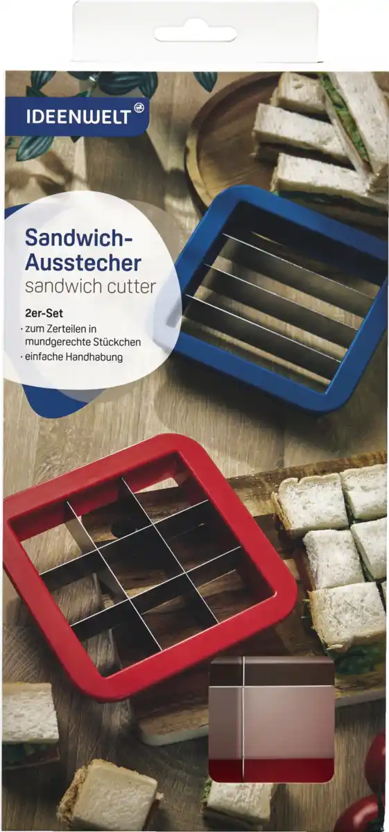 Bild 1 von IDEENWELT 2er Set Sandwich-Ausstecher