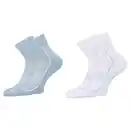Bild 1 von CRANE Damen-/Herren-Sportsocken 2er-Pack, Blau/Weiß, 35/38