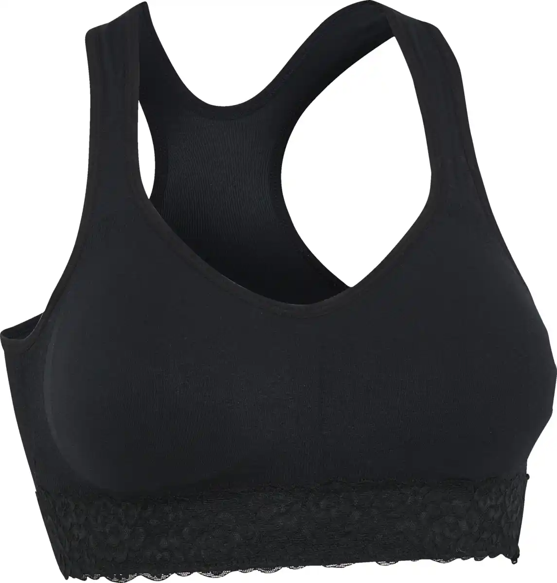 Bild 1 von IDEENWELT Soft-Bustier mit Spitze schwarz Gr. M
