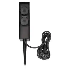 WORKZONE Moderne Gartensteckdose, 4er-Steckdose