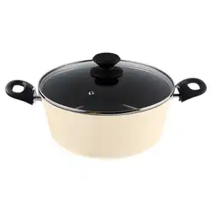 CROFTON Keramik Pfanne, 26 cm, Vorratstopf, Creme