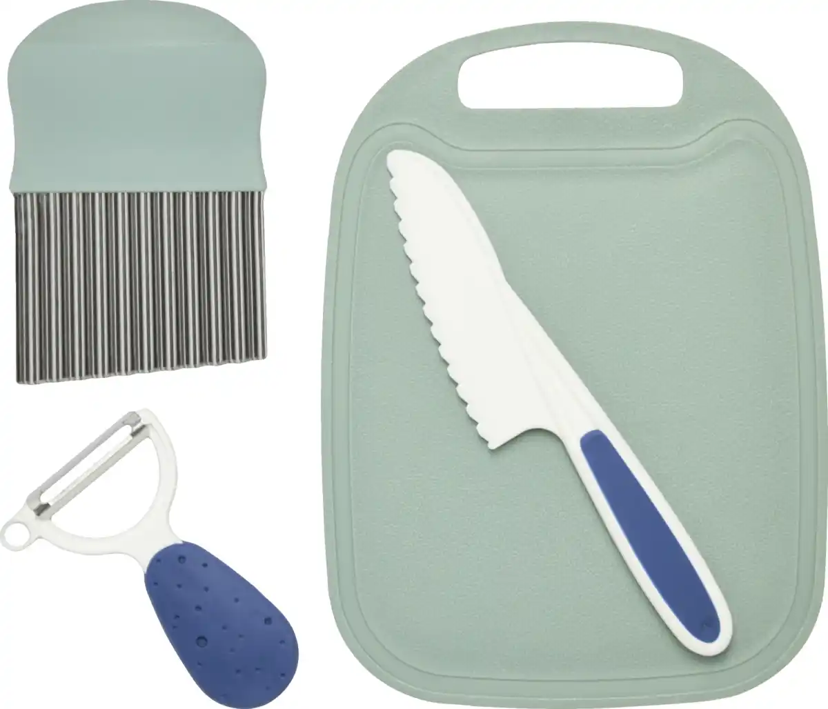 Bild 2 von IDEENWELT Kinder-Küchenhelfer-Set blau