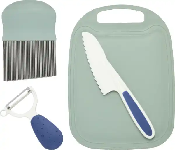 Bild 2 von IDEENWELT Kinder-Küchenhelfer-Set blau