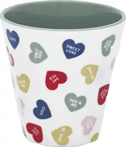 IDEENWELT Melamin-Becher 250ml Herzen