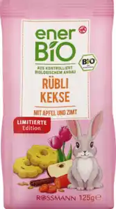 enerBiO Rübli Kekse mit Apfel & Zimt, 125 g