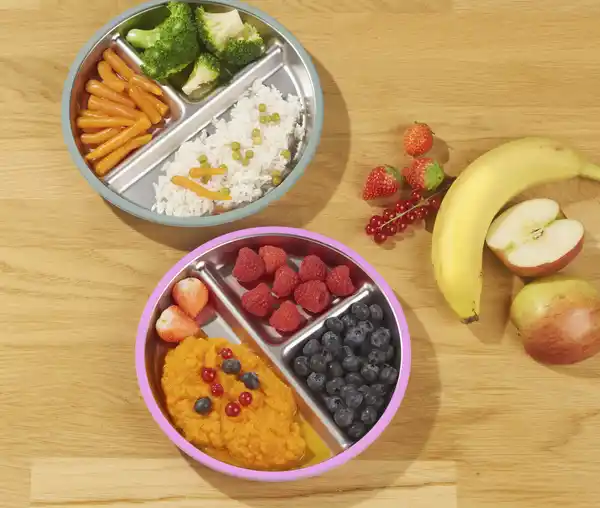 Bild 3 von IDEENWELT Edelstahlteller mit Saugnapf lila