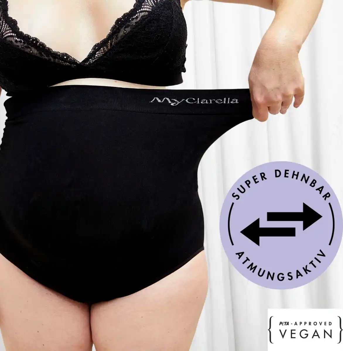 Bild 4 von MyClarella Schwangerschaftsunterwäsche The Bump Panty Gr. XL, schwarz