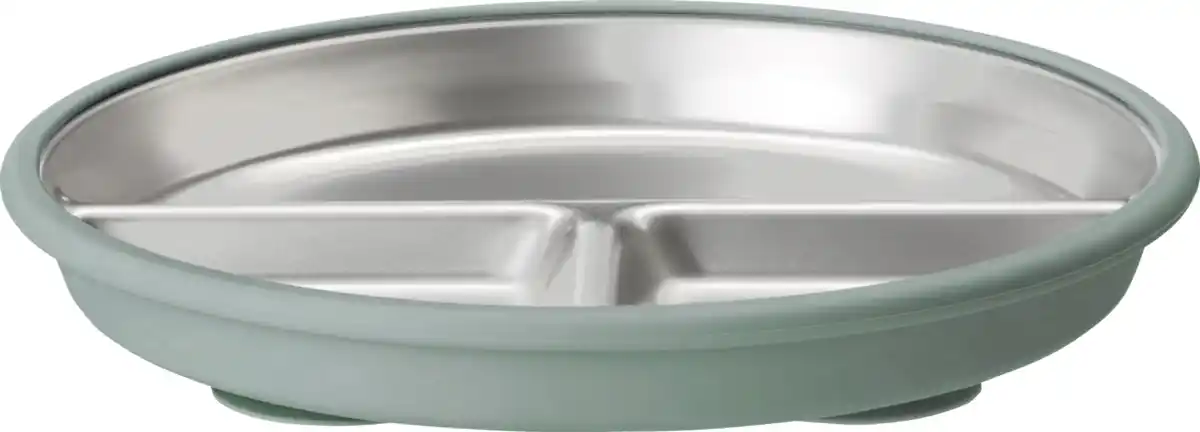 Bild 2 von IDEENWELT Edelstahlteller mit Saugnapf grün