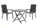 Bild 1 von LIVARNO® Alu-Set »Houston«, 3-teilig - Klapptisch & 2 Stapelsessel, anthrazit