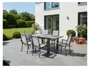 Bild 2 von LIVARNO® Alu-Set »Houston«, 7-teilig - Ausziehtisch & 6 Stapelsessel, hellgrau-meliert
