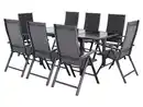 Bild 1 von LIVARNO® Alu-Set »Houston«, 9-teilig - Ausziehtisch & 8 Klappsessel, grau