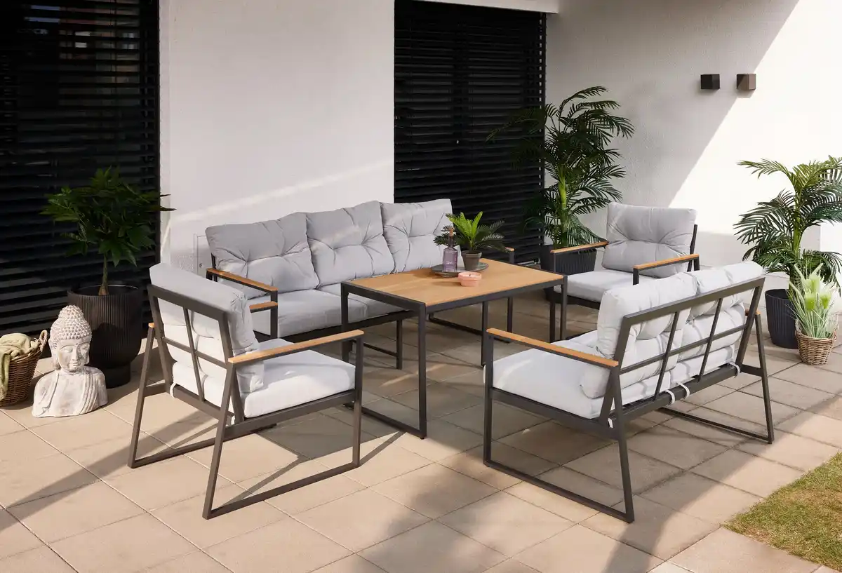 Bild 1 von Primaster Gartenmöbel-Set Salina Stahl 5-teilig