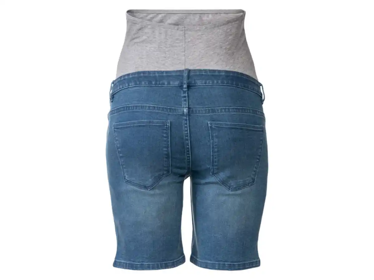 Bild 3 von esmara® Damen Umstands-Jeansshorts, niedrige Leibhöhe mit elastischem Besatz