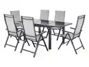 Bild 1 von LIVARNO® Alu-Set »Houston«, 7-teilig - Ausziehtisch & 6 Klappsessel, hellgrau-meliert