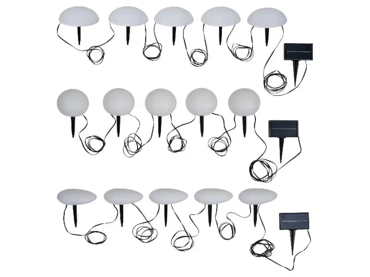 Bild 1 von LIVARNO home RGB Solar-Bodenlichterkette, mit Erdspieße