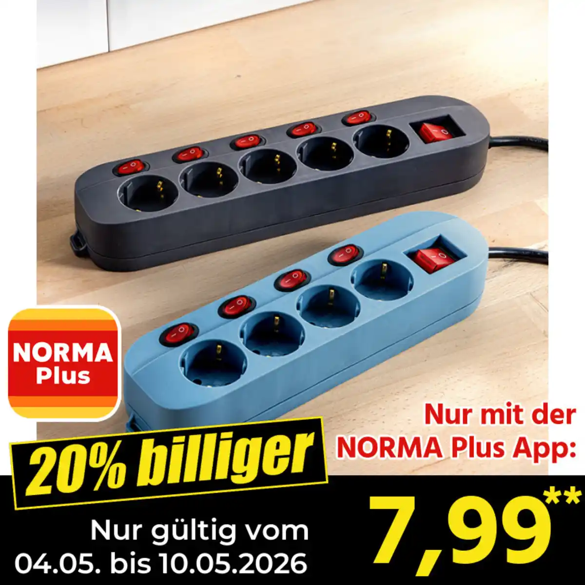 Bild 1 von Powertec Electric Einzeln schaltbare Steckdose