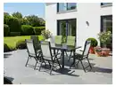 Bild 2 von LIVARNO® Alu-Set »Houston«, 7-teilig - Ausziehtisch & 6 Klappsessel, hellgrau-meliert