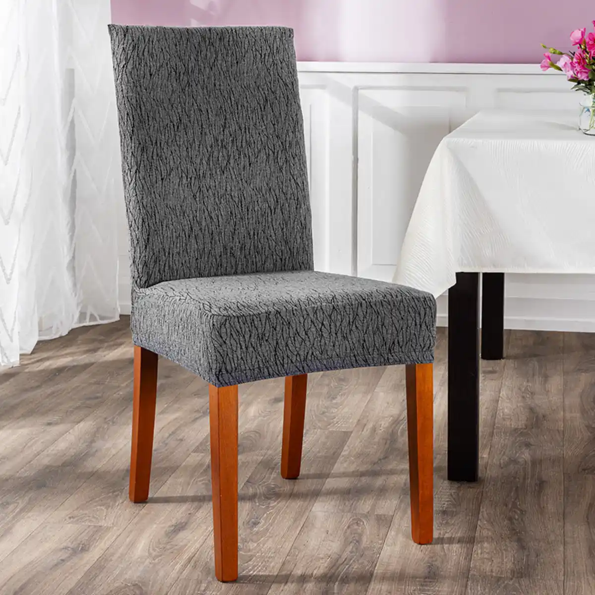 Bild 1 von Bella Casa Jacquard-Stretch-Stuhlhusse