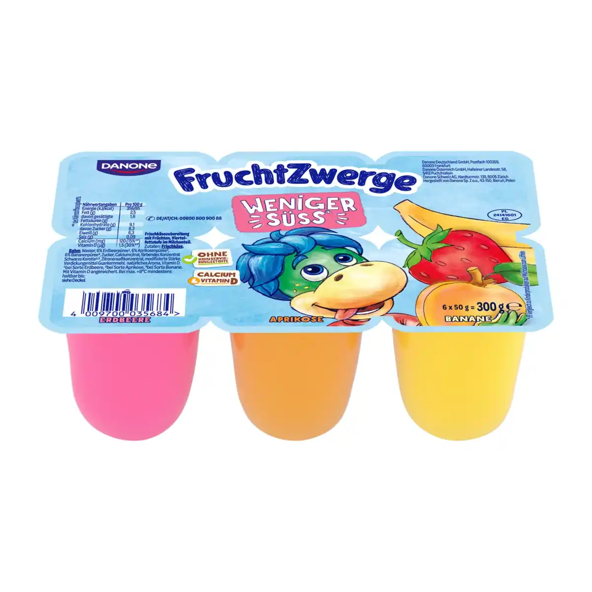 Bild 1 von DANONE Fruchtzwerge weniger süß